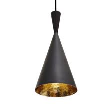 Lámpara Beat Tall Black Pendant
